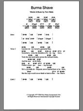 Cover icon of Burma Shave sheet music for guitar (chords) by Tom Waits, intermediate skill level