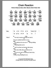 Cover icon of Chain Reaction sheet music for guitar (chords) by Diana Ross, Barry Gibb, Maurice Gibb and Robin Gibb, intermediate skill level