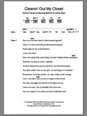 Cover icon of Cleanin' Out My Closet sheet music for guitar (chords) by Eminem, Jeffrey Bass and Marshall Mathers, intermediate skill level