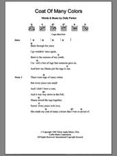 Cover icon of Coat Of Many Colors sheet music for guitar (chords) by Dolly Parton, intermediate skill level
