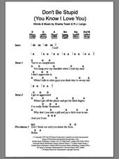 Cover icon of Don't Be Stupid (You Know I Love You) sheet music for guitar (chords) by Shania Twain and Robert John Lange, intermediate skill level