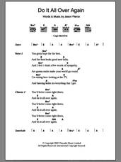 Cover icon of Do It All Over Again sheet music for guitar (chords) by Spiritualized and Jason Pierce, intermediate skill level