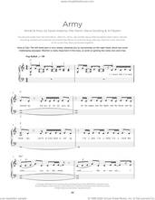 Cover icon of Army, (beginner) sheet music for piano solo by Ellie Goulding, Ali Payami, Max Martin and Savan Kotecha, beginner skill level