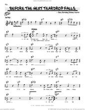 Cover icon of Before The Next Teardrop Falls sheet music for voice and other instruments (real book with lyrics) by Freddy Fender, Ben Peters and Vivian Keith, intermediate skill level