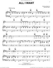 Cover icon of All I Want sheet music for voice, piano or guitar by Joni Mitchell, intermediate skill level