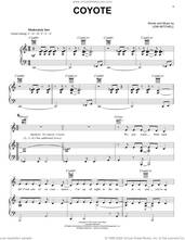 Cover icon of Coyote sheet music for voice, piano or guitar by Joni Mitchell, intermediate skill level