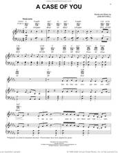 Cover icon of A Case Of You sheet music for voice, piano or guitar by Joni Mitchell and James Wolpert, intermediate skill level