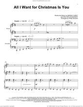 Cover icon of All I Want For Christmas Is You (arr. Phillip Keveren) sheet music for piano four hands by Mariah Carey, Phillip Keveren and Walter Afanasieff, intermediate skill level