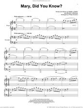 Cover icon of Mary, Did You Know? (arr. Phillip Keveren) sheet music for piano four hands by Buddy Greene, Phillip Keveren, Kathy Mattea and Mark Lowry, intermediate skill level