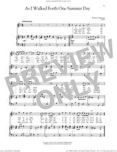 Cover icon of As I Walked Forth One Summer Day sheet music for voice and piano (High Voice) by Robert Johnson, Richard Walters and Steven Stolen, classical score, intermediate skill level