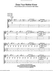 Cover icon of Does Your Mother Know sheet music for guitar solo (easy tablature) by ABBA, Benny Andersson and Bjorn Ulvaeus, easy guitar (easy tablature)