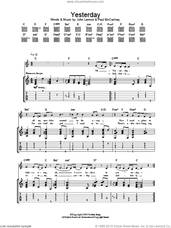 Cover icon of Yesterday sheet music for guitar (tablature) by Eva Cassidy, The Beatles, John Lennon and Paul McCartney, intermediate skill level