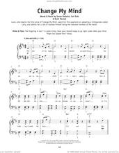 Cover icon of Change My Mind sheet music for piano solo by One Direction, Carl Falk, Rami and Savan Kotecha, beginner skill level