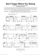 Cover icon of Don't Forget Where You Belong sheet music for piano solo by One Direction, Danny Jones, Dougie Poynter, Niall Horan and Thomas Fletcher, beginner skill level