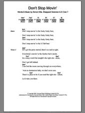 Cover icon of Don't Stop Movin' sheet music for guitar (chords) by S Club 7, Sheppard Solomon and Simon Ellis, intermediate skill level