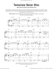 Cover icon of Tomorrow Never Dies, (beginner) sheet music for piano solo by Sheryl Crow and Mitchell Froom, beginner skill level