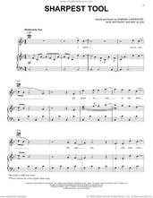 Cover icon of Sharpest Tool sheet music for voice, piano or guitar by Sabrina Carpenter, Amy Allen and Jack Antonoff, intermediate skill level