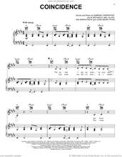 Cover icon of Coincidence sheet music for voice, piano or guitar by Sabrina Carpenter, Amy Allen, Ian Kirkpatrick, John Henry Ryan and Julia Michaels, intermediate skill level