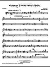 Cover icon of Manhattan Transfer Swings! (Medley) (complete set of parts) sheet music for orchestra/band by Mark Brymer and Manhattan Transfer, intermediate skill level