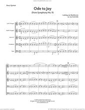 Cover icon of Ode to Joy (COMPLETE) sheet music for brass quintet by Ludwig van Beethoven, Canadian Brass and Fred Mills, classical score, intermediate skill level