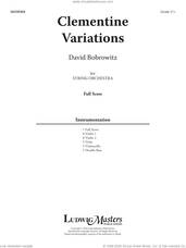 Cover icon of Clementine Variations (COMPLETE) sheet music for orchestra by David Bobrowitz, intermediate skill level