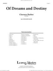 Cover icon of Of Dreams And Destiny (COMPLETE) sheet music for concert band by Clarence Barber, intermediate skill level