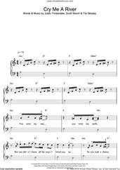 Cover icon of Cry Me A River sheet music for piano solo (beginners) by Justin Timberlake, Scott Storch and Tim Mosley, beginner piano (beginners)