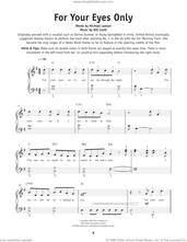 Cover icon of For Your Eyes Only sheet music for piano solo by Sheena Easton, Bill Conti and Michael Leeson, beginner skill level