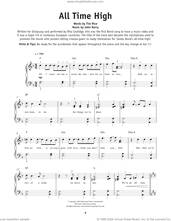 Cover icon of All Time High sheet music for piano solo by Rita Coolidge, John Barry and Tim Rice, beginner skill level