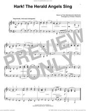 Cover icon of Hark! The Herald Angels Sing (arr. Christos Tsitsaros) sheet music for voice and other instruments (E-Z Play) by Felix Mendelssohn-Bartholdy, Christos Tsitsaros and William H. Cummings, easy skill level