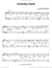 Cover icon of Coventry Carol (arr. Christos Tsitsaros) sheet music for voice and other instruments (E-Z Play)  and Christos Tsitsaros, easy skill level