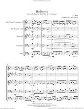 Cover icon of Badinerie (from Orchestral Suite No. 2 in B Minor) (COMPLETE) sheet music for brass quintet by Canadian Brass, Caleb Hudson and Johann Sebastian Bach, classical score, intermediate skill level