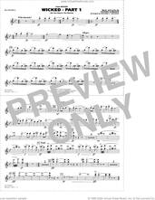 Cover icon of Wicked, part 1 (arr. richard l. saucedo) sheet music for marching band (flute/piccolo) by Stephen Schwartz and Richard L. Saucedo, intermediate skill level