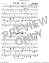 Cover icon of Wicked, part 1 (arr. richard l. saucedo) sheet music for marching band (Bb bass clarinet) by Stephen Schwartz and Richard L. Saucedo, intermediate skill level