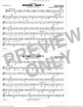 Cover icon of Wicked, part 1 (arr. richard l. saucedo) sheet music for marching band (Eb baritone sax) by Stephen Schwartz and Richard L. Saucedo, intermediate skill level