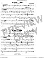 Cover icon of Wicked, part 1 (arr. richard l. saucedo) sheet music for marching band (3rd Bb trumpet) by Stephen Schwartz and Richard L. Saucedo, intermediate skill level