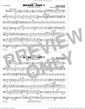 Cover icon of Wicked, part 1 (arr. richard l. saucedo) sheet music for marching band (2nd trombone) by Stephen Schwartz and Richard L. Saucedo, intermediate skill level