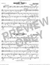 Cover icon of Wicked, part 1 (arr. richard l. saucedo) sheet music for marching band (baritone t.c.) by Stephen Schwartz and Richard L. Saucedo, intermediate skill level