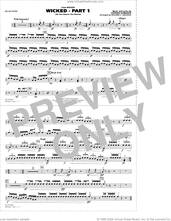 Cover icon of Wicked, part 1 (arr. richard l. saucedo) sheet music for marching band (quad toms) by Stephen Schwartz and Richard L. Saucedo, intermediate skill level