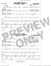 Cover icon of Wicked, part 1 (arr. richard l. saucedo) sheet music for marching band (aux percussion) by Stephen Schwartz and Richard L. Saucedo, intermediate skill level