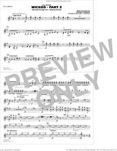 Cover icon of Wicked, part 2 (arr. richard l. saucedo) sheet music for marching band (Bb clarinet) by Stephen Schwartz and Richard L. Saucedo, intermediate skill level