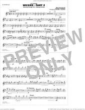 Cover icon of Wicked, part 2 (arr. richard l. saucedo) sheet music for marching band (Bb tenor sax) by Stephen Schwartz and Richard L. Saucedo, intermediate skill level