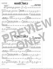 Cover icon of Wicked, part 2 (arr. richard l. saucedo) sheet music for marching band (aux percussion) by Stephen Schwartz and Richard L. Saucedo, intermediate skill level