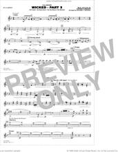 Cover icon of Wicked, part 3 (arr. richard l. saucedo) sheet music for marching band (Bb clarinet) by Stephen Schwartz and Richard L. Saucedo, intermediate skill level