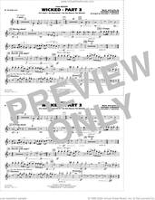 Cover icon of Wicked, part 3 (arr. richard l. saucedo) sheet music for marching band (Bb tenor sax) by Stephen Schwartz and Richard L. Saucedo, intermediate skill level