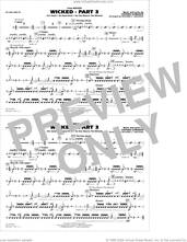 Cover icon of Wicked, part 3 (arr. richard l. saucedo) sheet music for marching band (snare drum) by Stephen Schwartz and Richard L. Saucedo, intermediate skill level