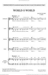 Cover icon of World O World sheet music for choir (SATB Divisi) by Jacob Collier, intermediate skill level