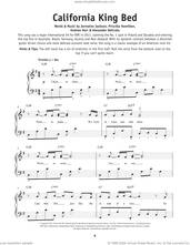 Cover icon of California King Bed sheet music for piano solo by Rihanna, Andrew Harr, Jermaine Jackson and Priscilla Renea, beginner skill level