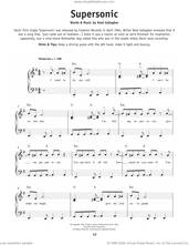 Cover icon of Supersonic, (beginner) sheet music for piano solo by Oasis and Noel Gallagher, beginner skill level