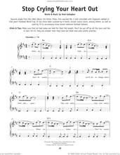 Cover icon of Stop Crying Your Heart Out, (beginner) sheet music for piano solo by Oasis and Noel Gallagher, beginner skill level